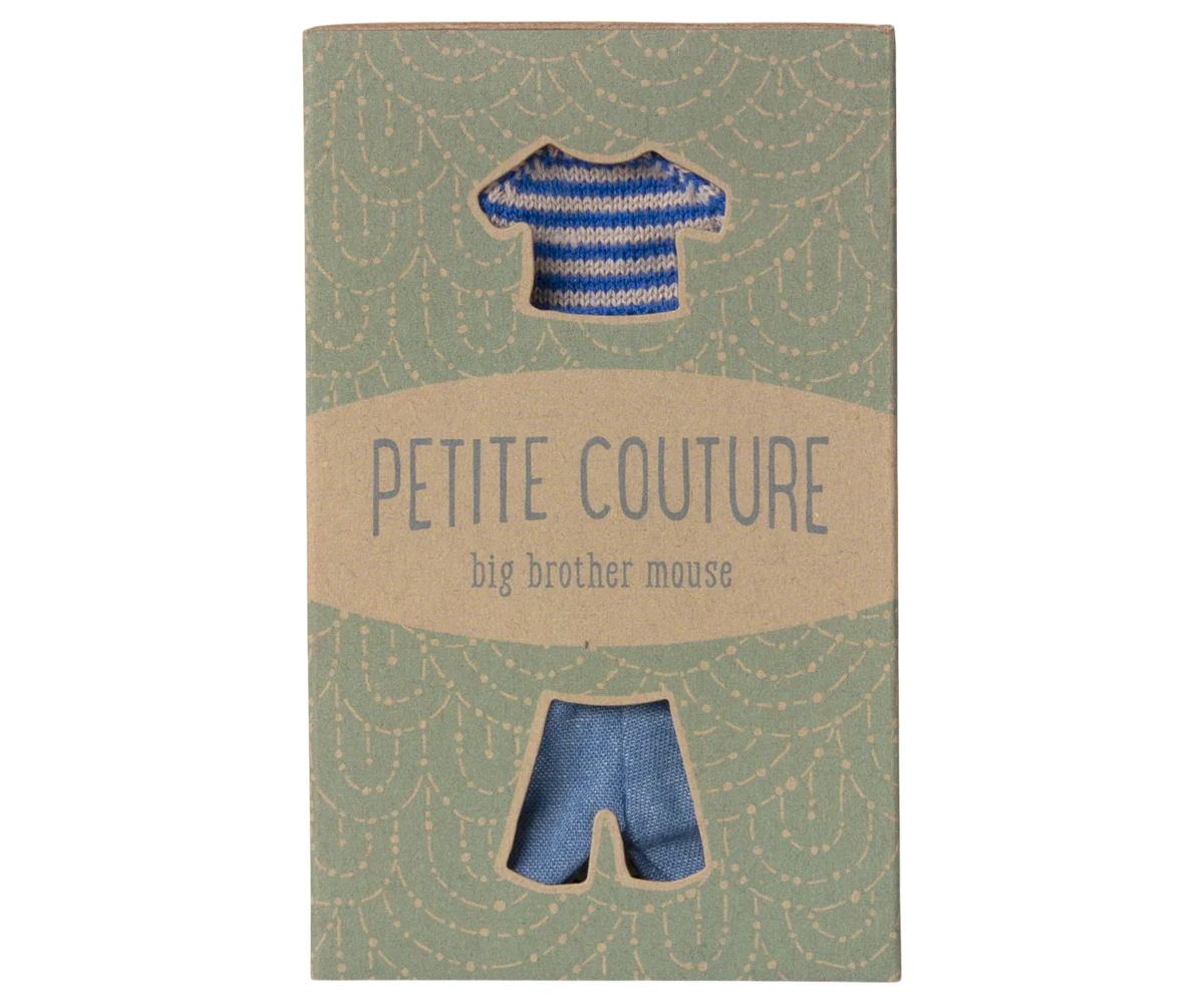 Maileg Knitted Sweater & Pants for Big Brother Mouse