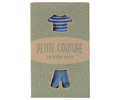 Maileg Knitted Sweater & Pants for Big Brother Mouse