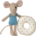 Maileg Little Sister Beach Mouse with Multi Dot Float