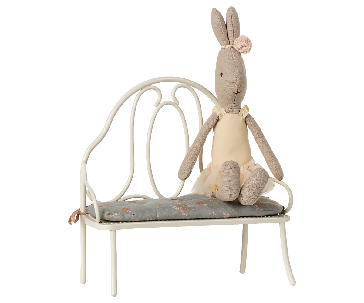Maileg Off White Miniature Vintage Bench