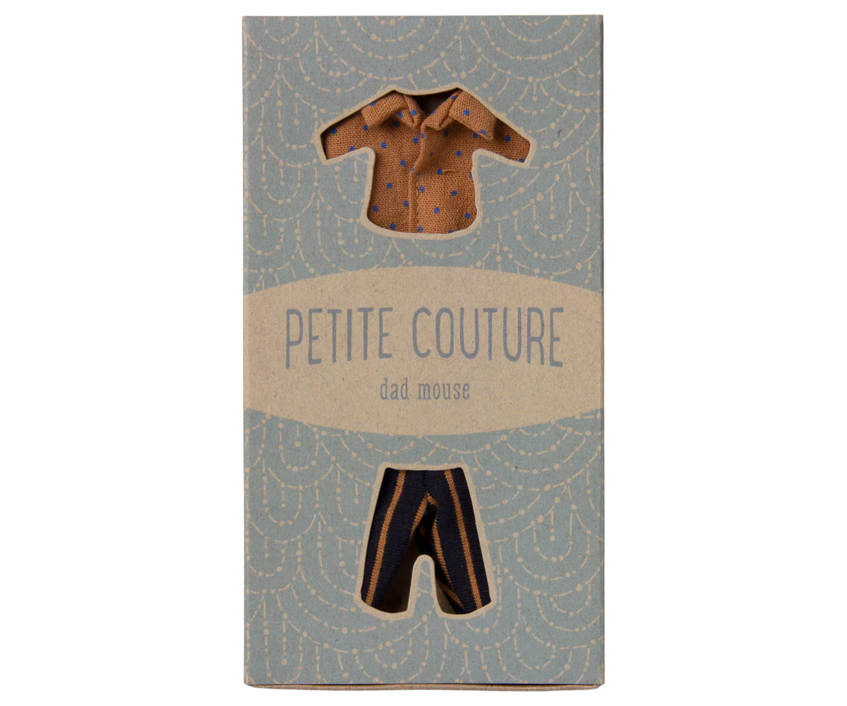 Maileg Shirt & Striped Pants for Dad Mouse
