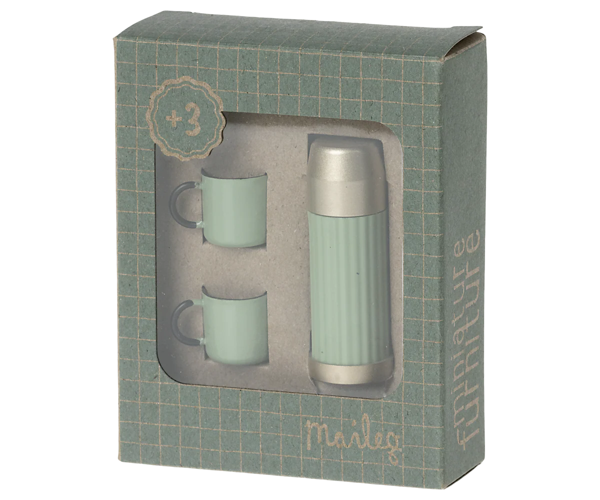 Maileg Thermos & Cups in Mint