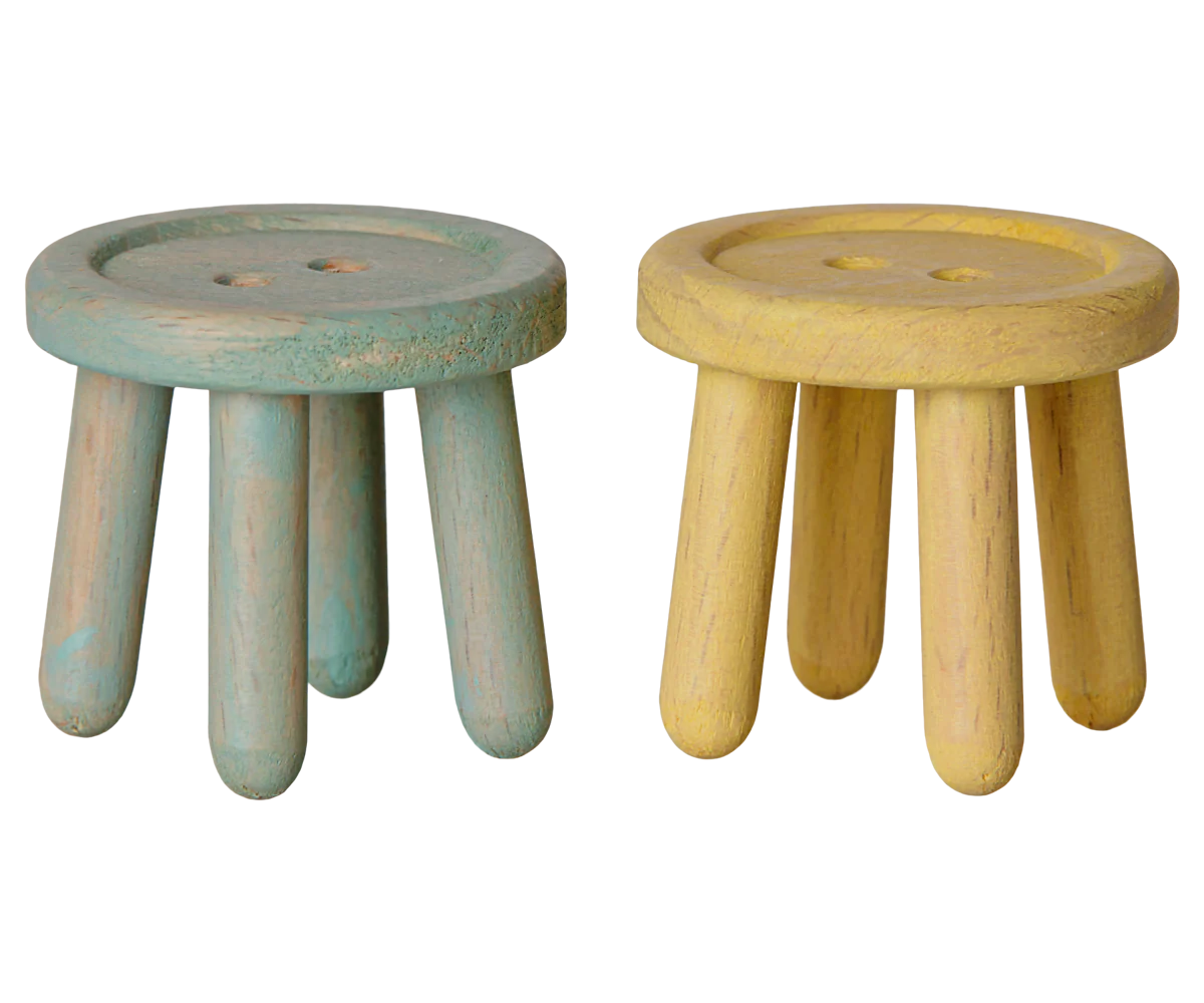 Mint & Light Yellow Stool Set for Mouse