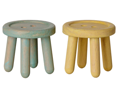 Mint & Light Yellow Stool Set for Mouse