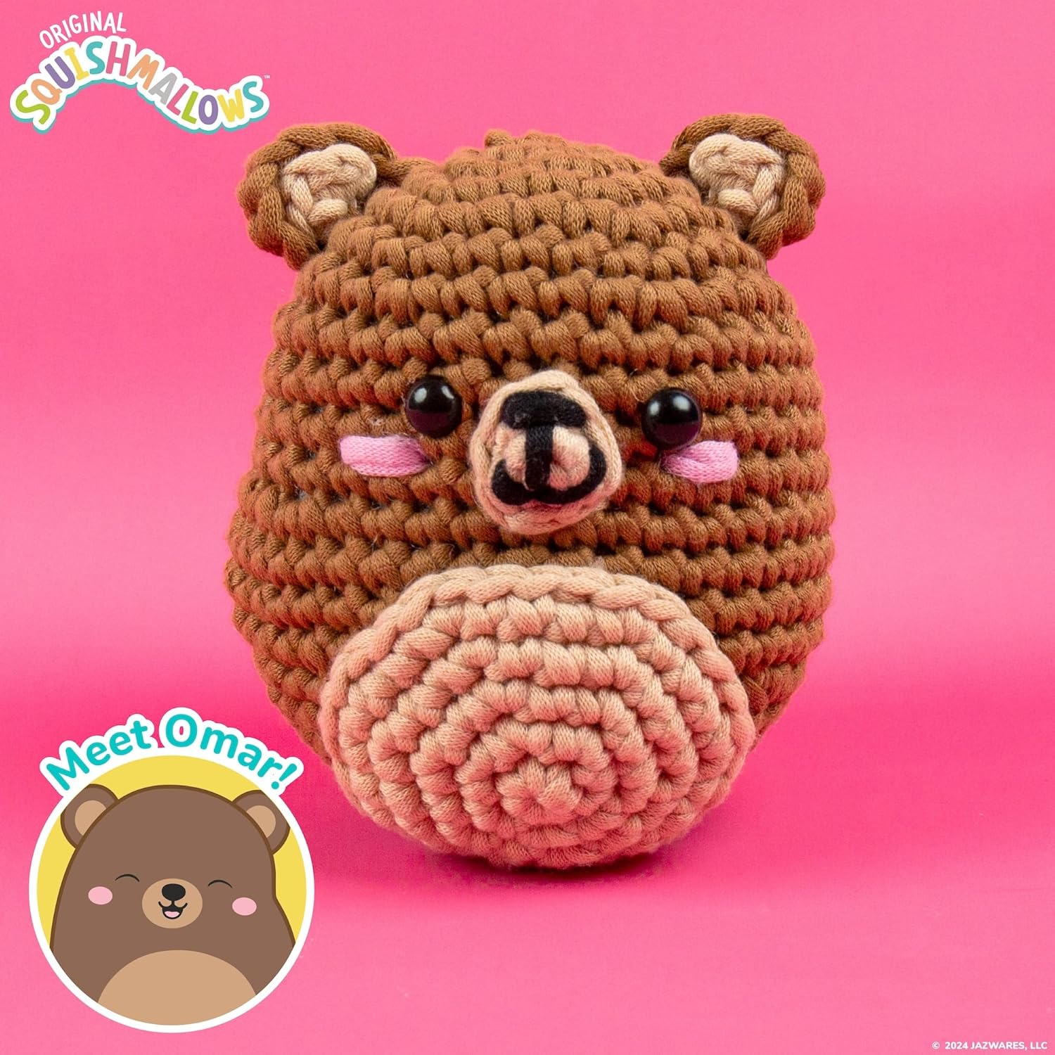 Omar the Bear Squishmallow Crochet Kit