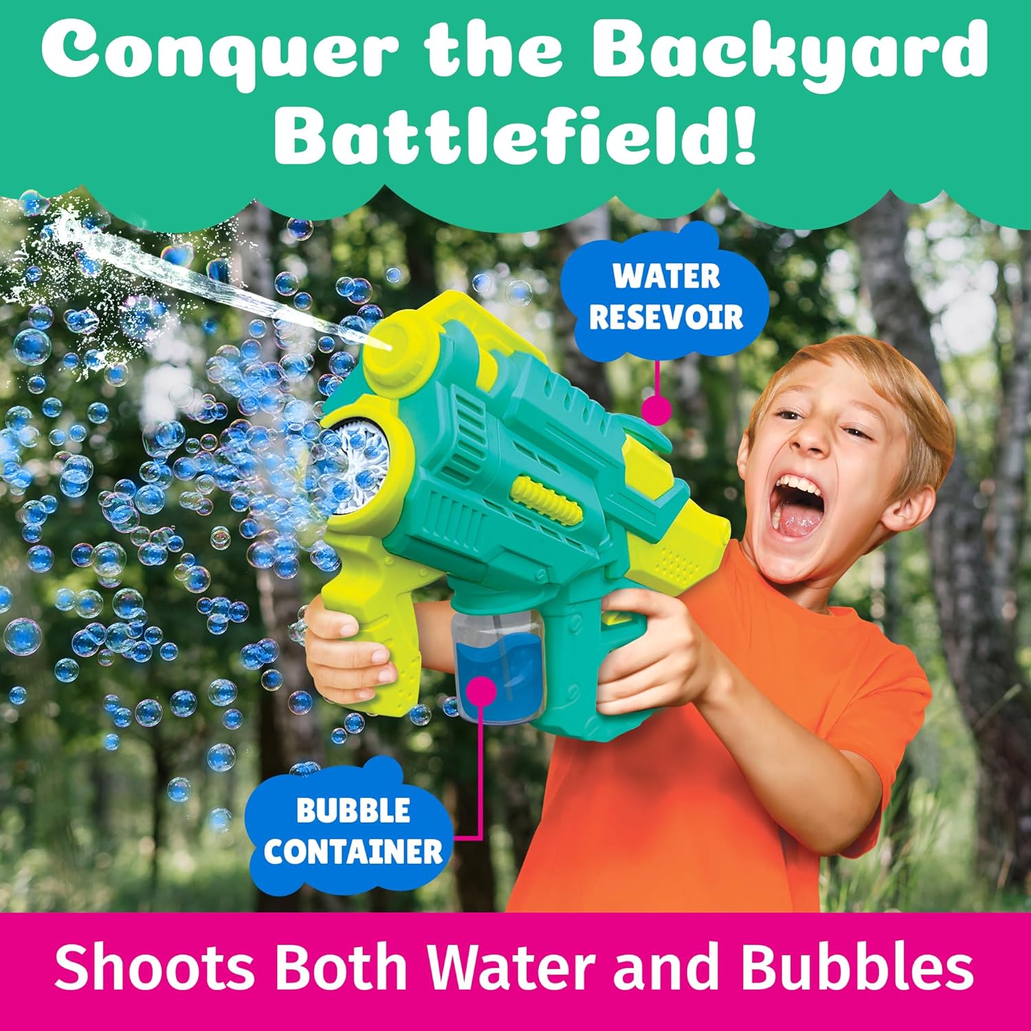 PoppinColorz Hydra 2-in-1 Bubble Blaster