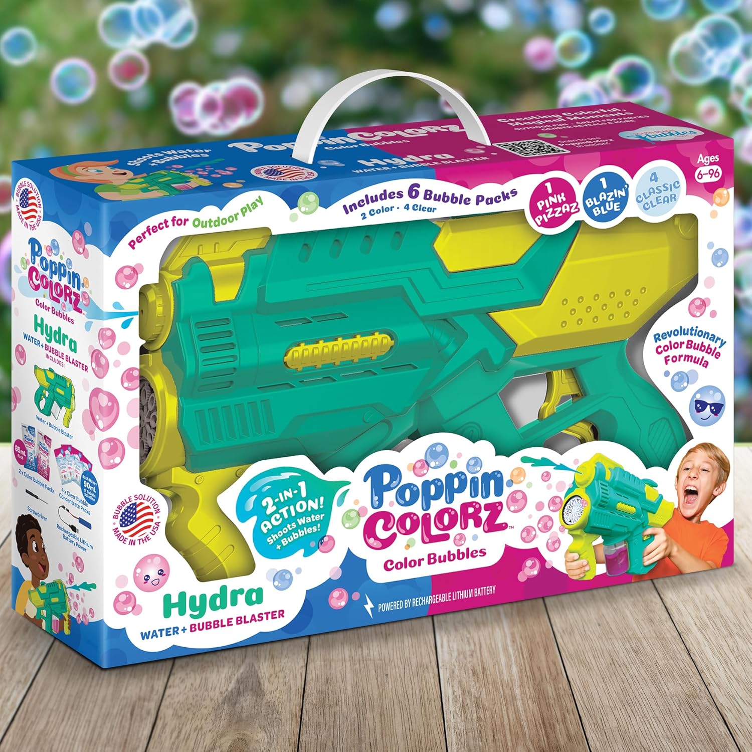 PoppinColorz Hydra 2-in-1 Bubble Blaster