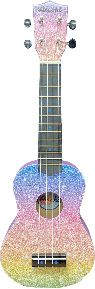 Rainbow Glitter Soprano Ukulele