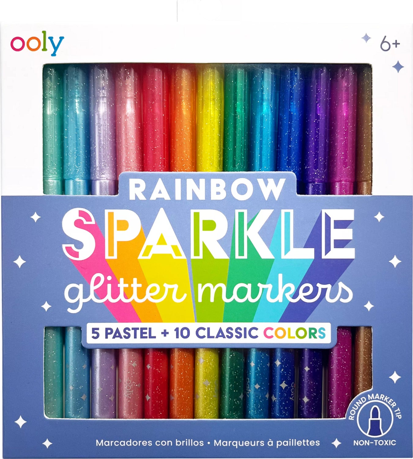 Rainbow Sparkle Metallic Markers Set of 15