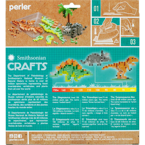 Smithsonian Dinosaur Perler Fused Bead Box Set