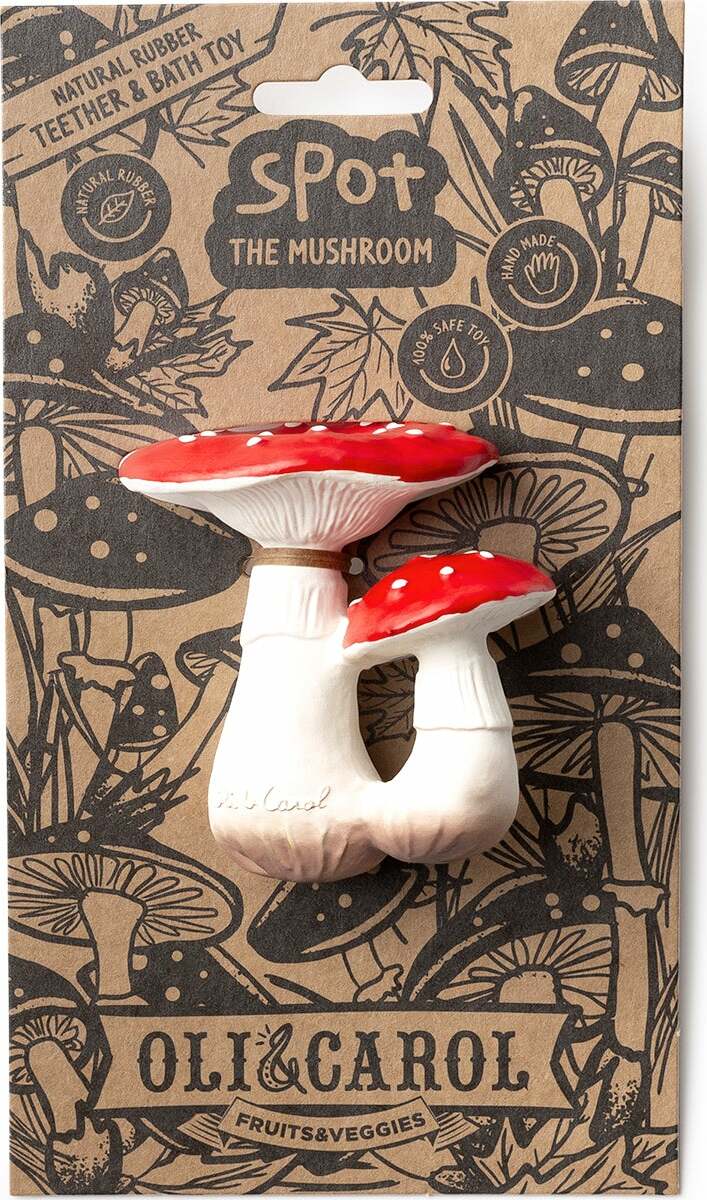 Spot the Mushroom Rubber Teether