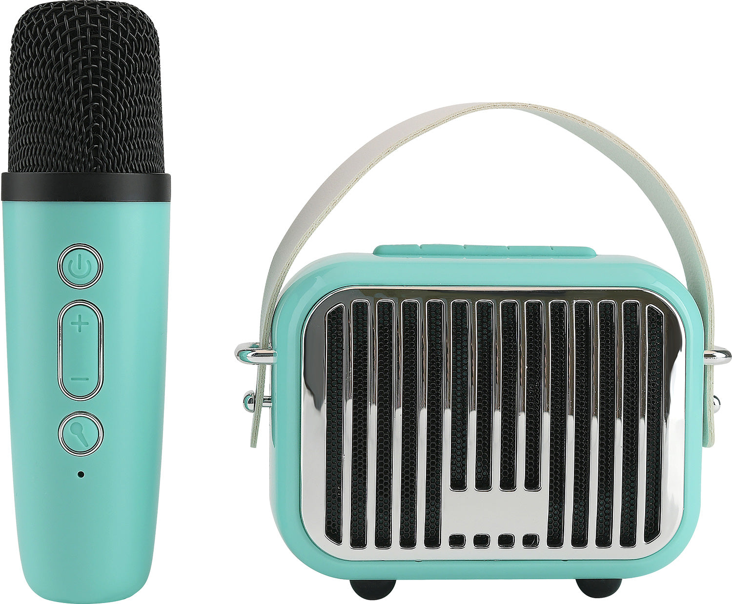 Teal Pocket Karaoke Speaker & Mic Combo Set