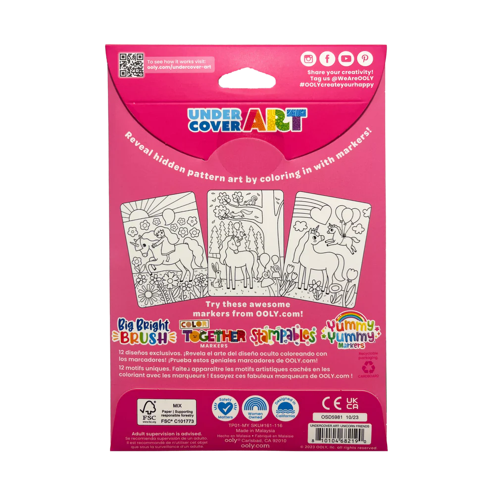 Unicorn Friends Undercover Art Hidden Patterns Coloring Activity