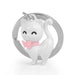 White Cat Keychain