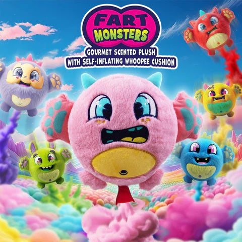 Zipper Fart Monster Cherry Scented Plush