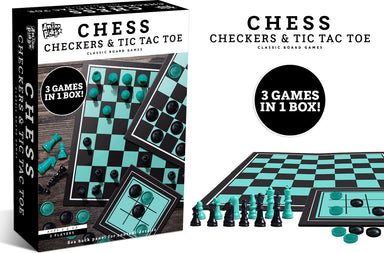 Checkers, Chess and Tic Tac Toe Game