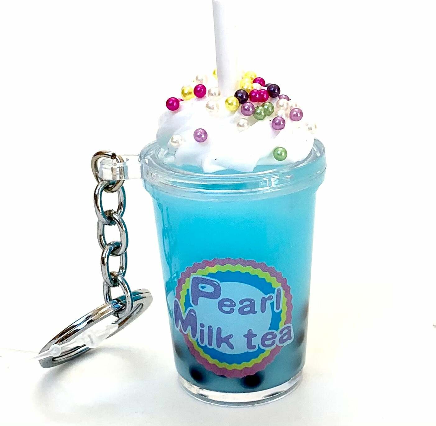 Boba Milk Tea Charm With Keyring