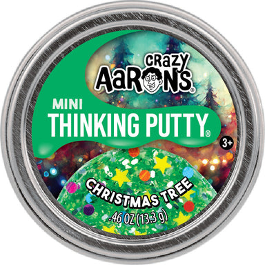 Mini Christmas Tree  - 2" Thinking Putty Tin