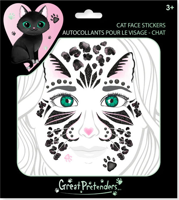 Black Cat Face Stickers