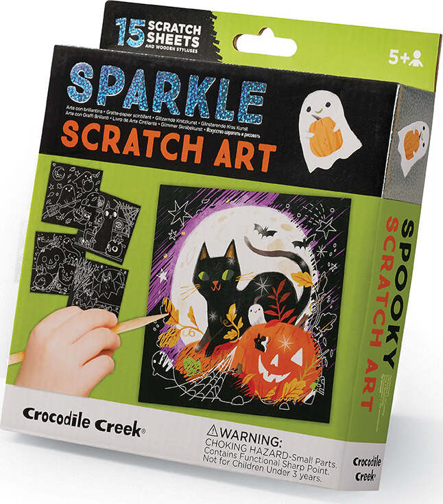 Spooky Sparkle Scratch Art