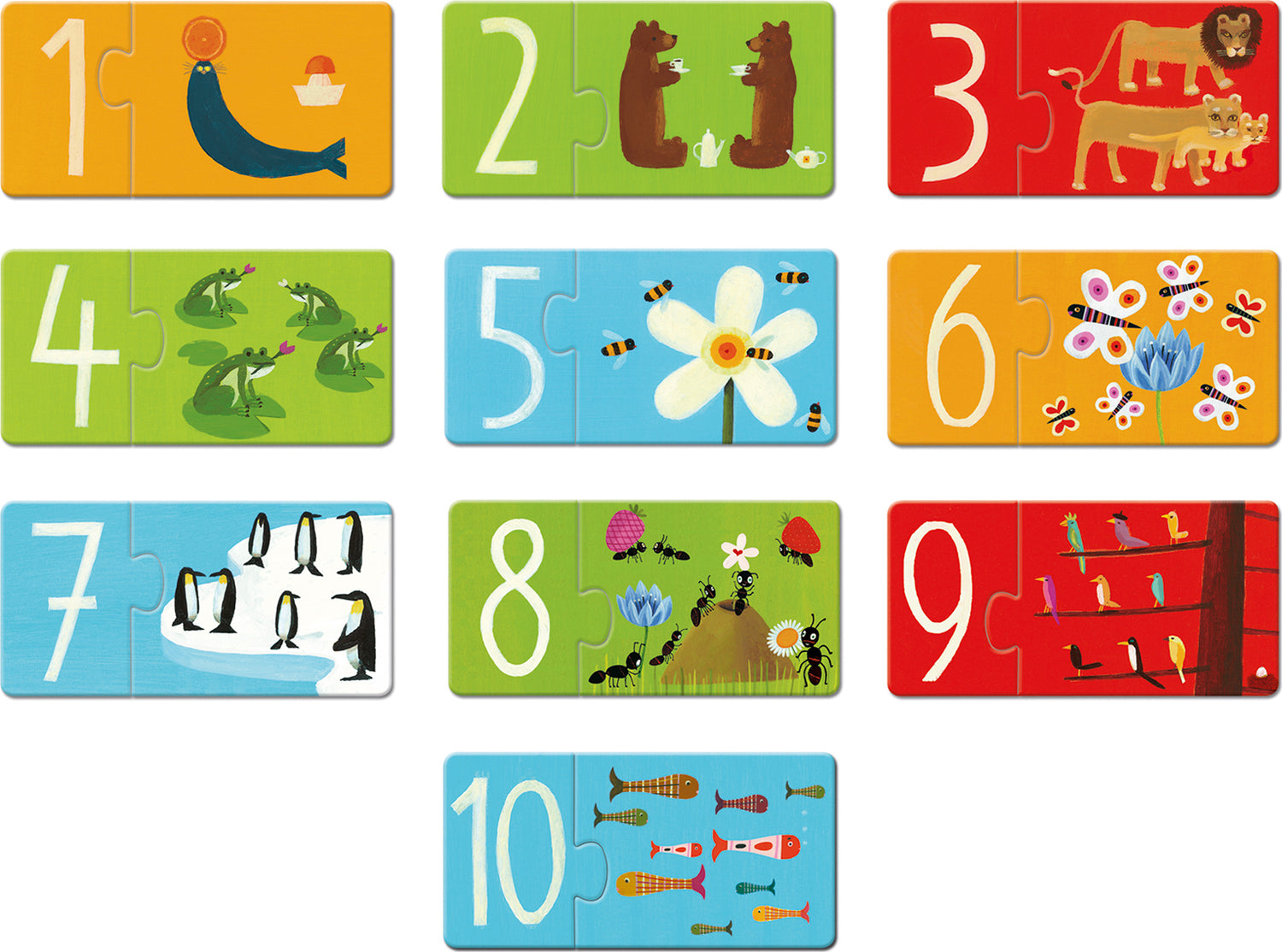 DJECO Numbers Puzzle Duo Matching Activity