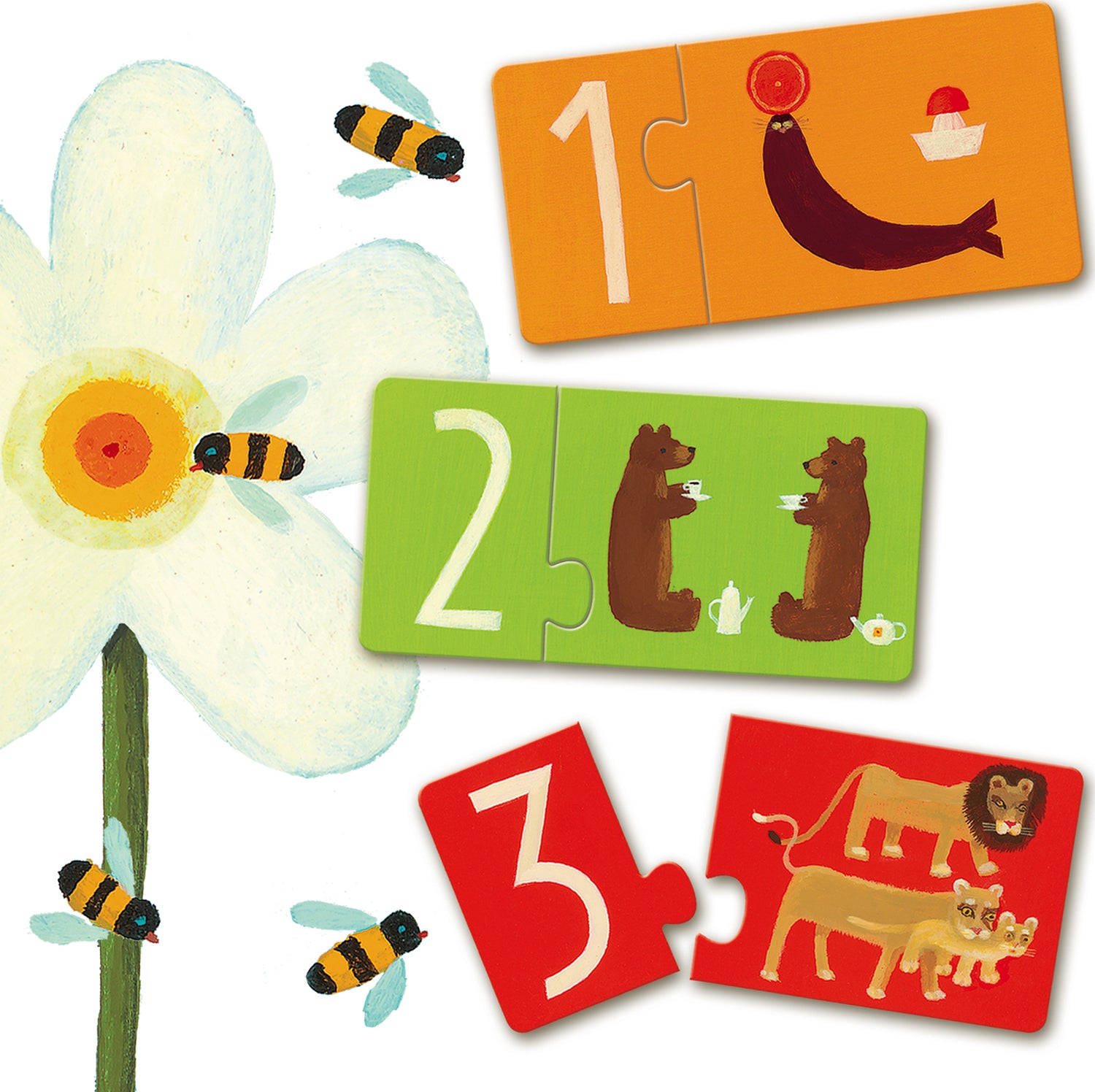 DJECO Numbers Puzzle Duo Matching Activity