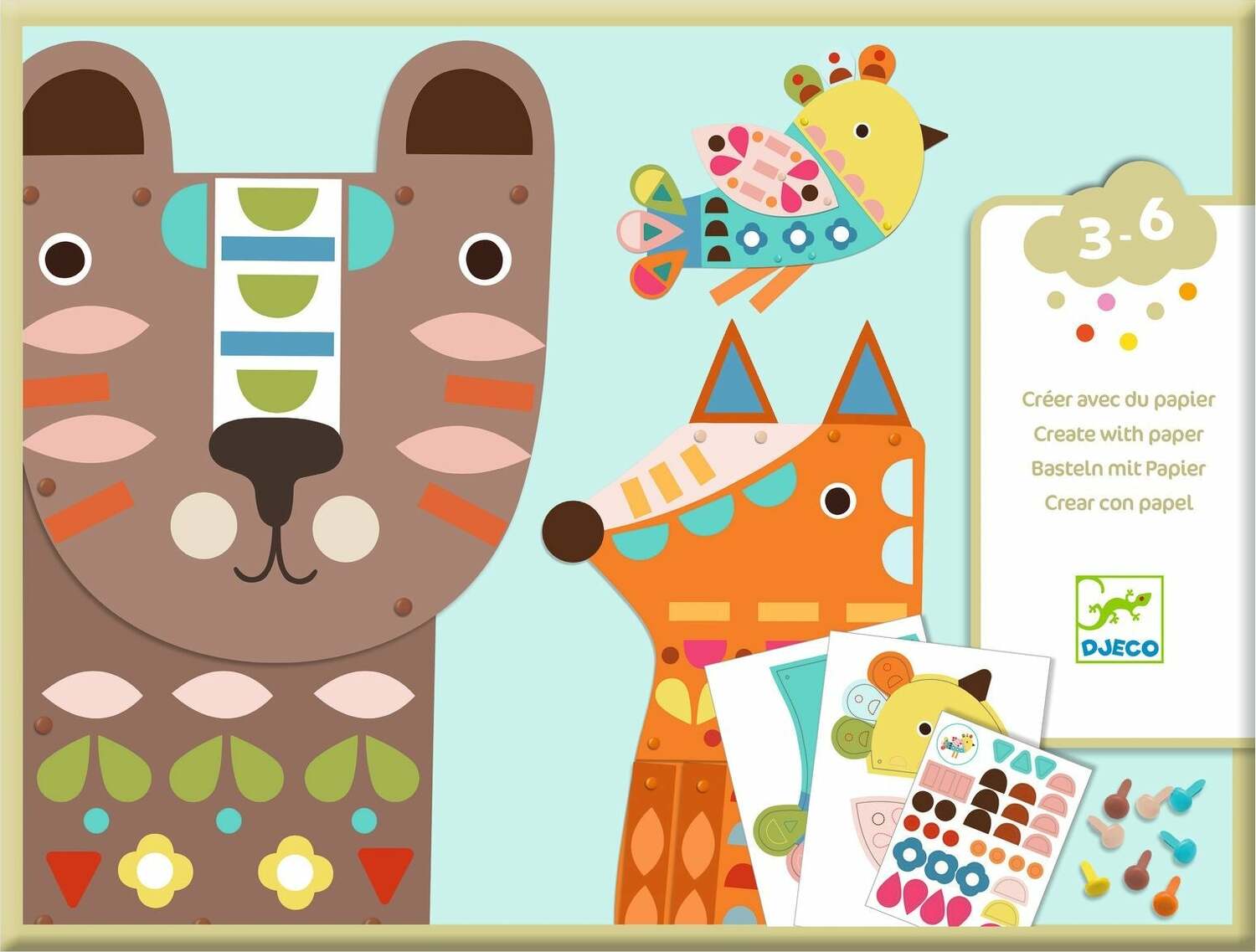 Giant Animals Collage Sticker Kit