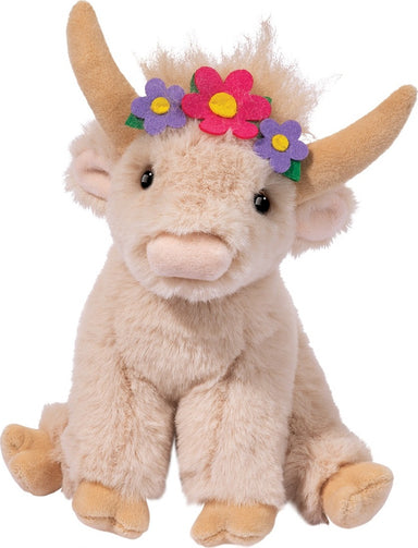 Laddie Highland Cow Mini Soft with Flower Crown