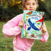Bugs, Birds & Butterflies (fold-out coloring book with stickers)