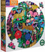 Jaguars and Butterflies 500 Piece Round Puzzle