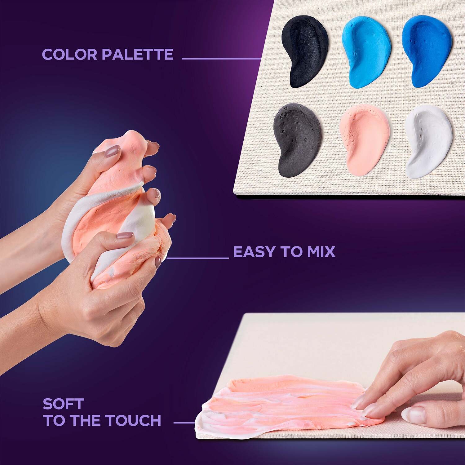 OKTO Sensory Art 3D Painting "The Great Wave off Kanagawa" – 11.8" x 15.7" Canvas Kit