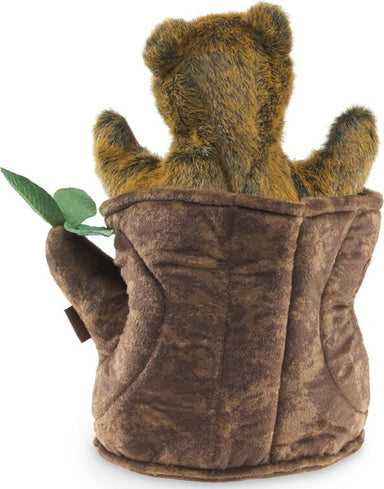 Bear In Tree Stump Hand Puppet