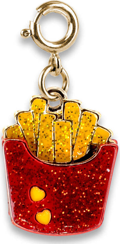 Gold Glitter French Fries Charm