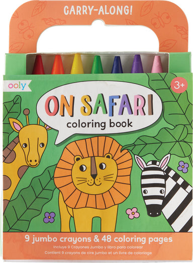 Carry Along Coloring Book Set - On Safari