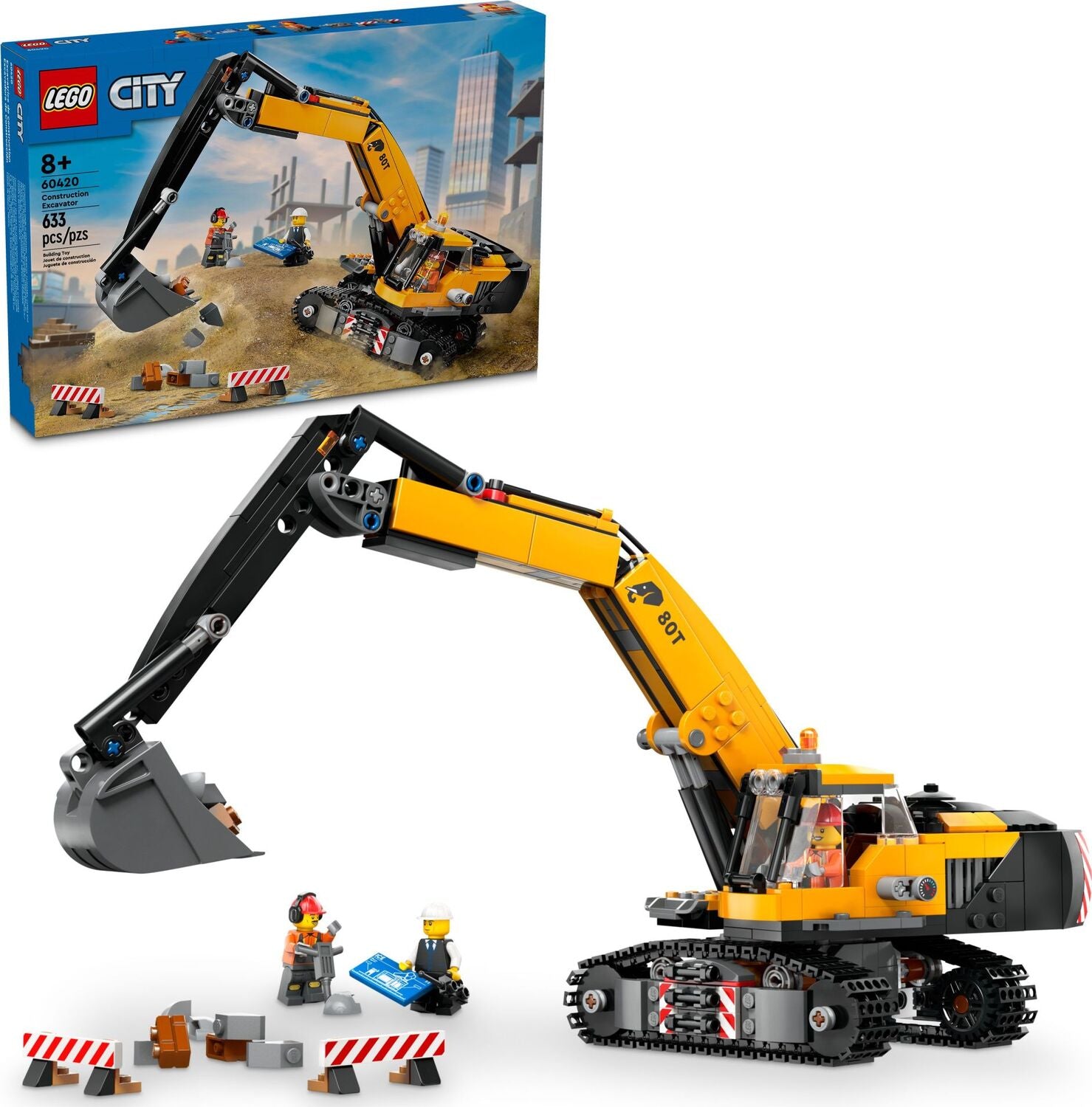 LEGO City Big Vehicles: Yellow Construction Excavator