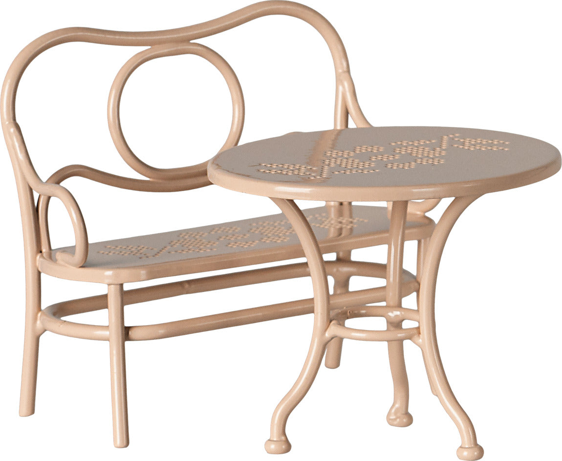 Café set, Mouse, Big - Pale pink