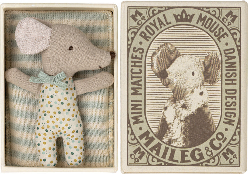 Sleepy Wakey Baby Mouse - Blue