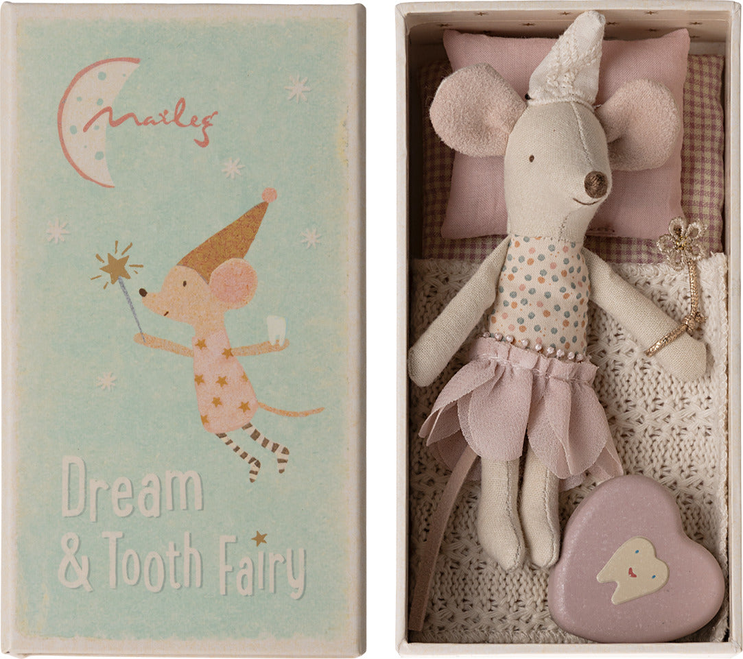 Tooth Fairy Mouse, Little Sister in Match Box