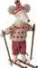 Mum Winter Mouse with Ski Set in Red