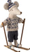 Dad Winter Mouse with Ski Set in Blue