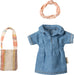 Denim dress and bag, Mum mouse