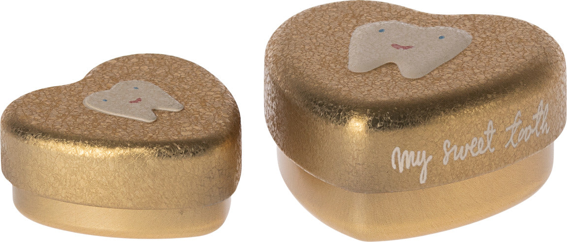Tooth Box, Small 2 pcs - Gold
