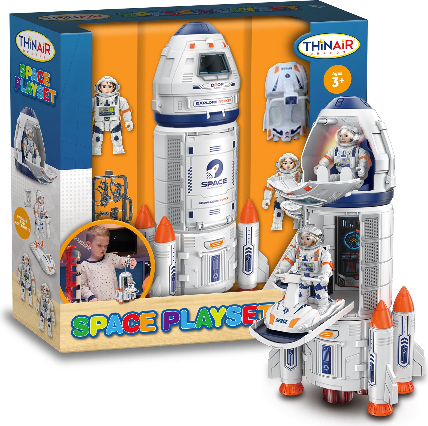 Space Explorer Play Set w/ Sound & Light Action
