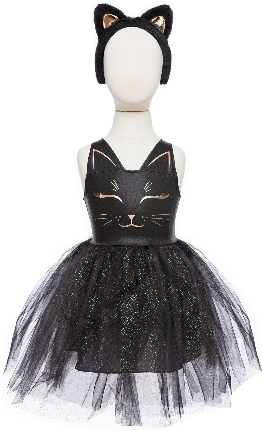 Great Pretenders Black Cat Dress & Headband, size 5/6