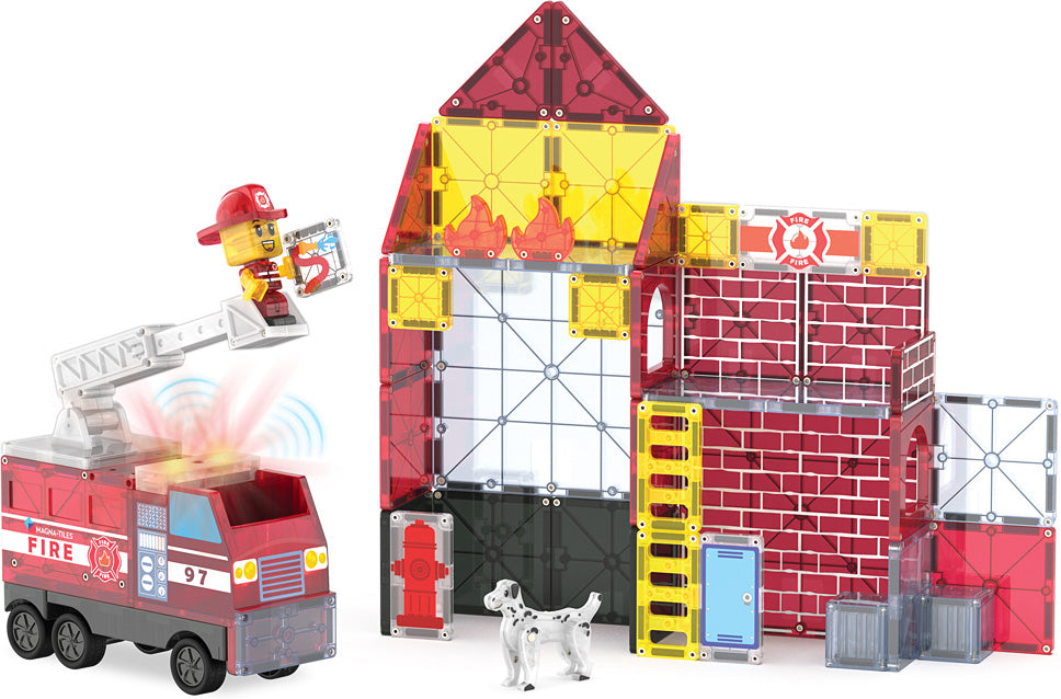 Magna-Tiles Fire Station 50 Piece Set
