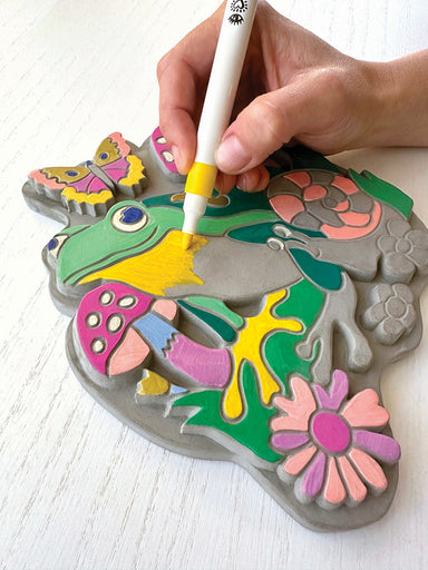 iHeartArt Marker By Numbers Garden Stone Frog & Mushroom