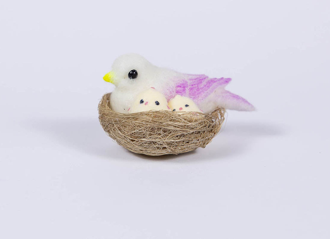 Fuzzy Friends Bird with Babies
