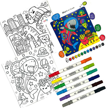 Colortopia: Color by Number Kit with Paint Markers - Epic Adventures