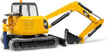 Bruder CAT Mini Excavator with Worker