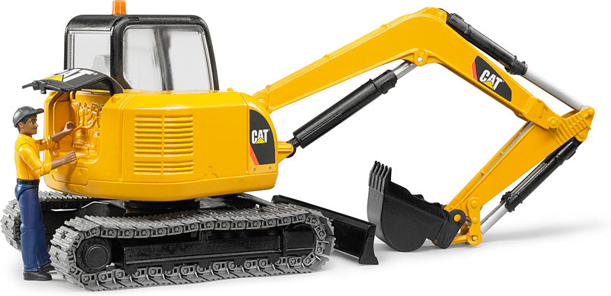 Bruder CAT Mini Excavator with Worker